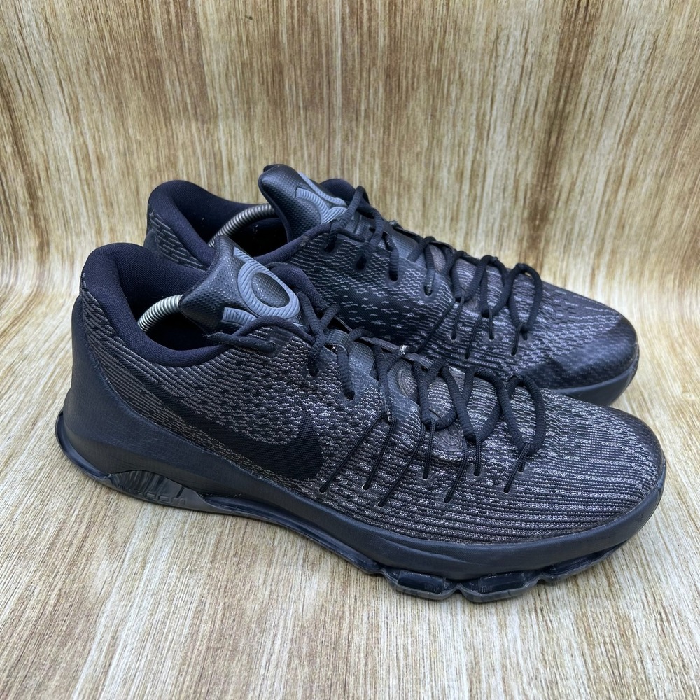 Nike KD 8 Men's Size 12 Blackout Flyweave Basketball Shoes Sneakers 749375-001